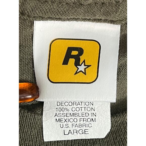 Rockstar Games Smuggler’s Run Warzones Promo T-Shirt Green Size L Rare 2000s - Picture 4 of 12